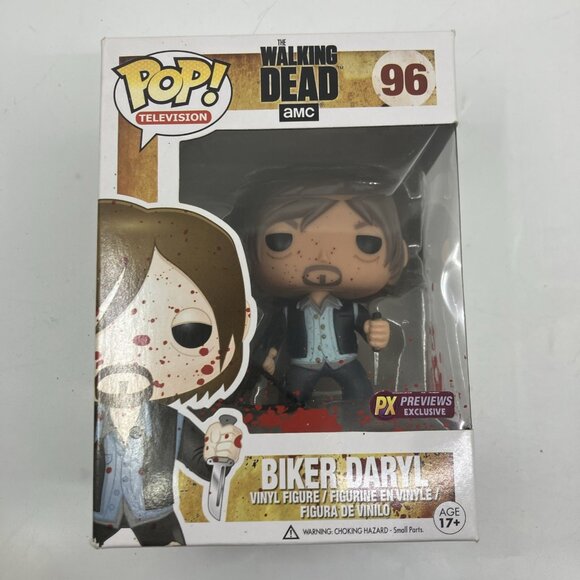 Funko Pop Vinyl Walking Dead 96 Biker Daryl Bloody PX Exclusive 2013 - Picture 1 of 6